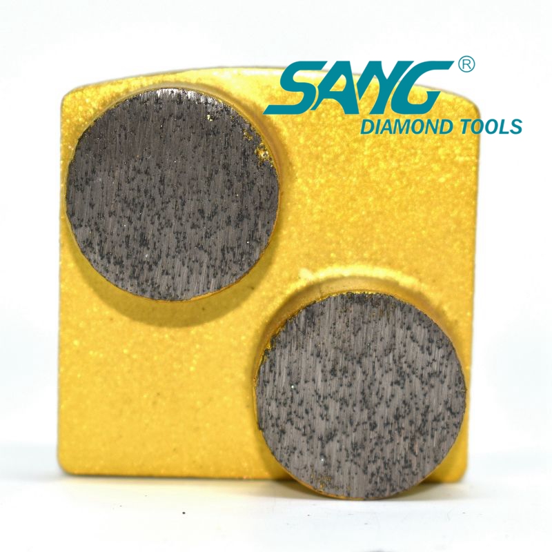 Redi Lock Segmentos dobles redondos de 30 gris herramientas de molienda de diamantes para zapatos de molienda de concreto