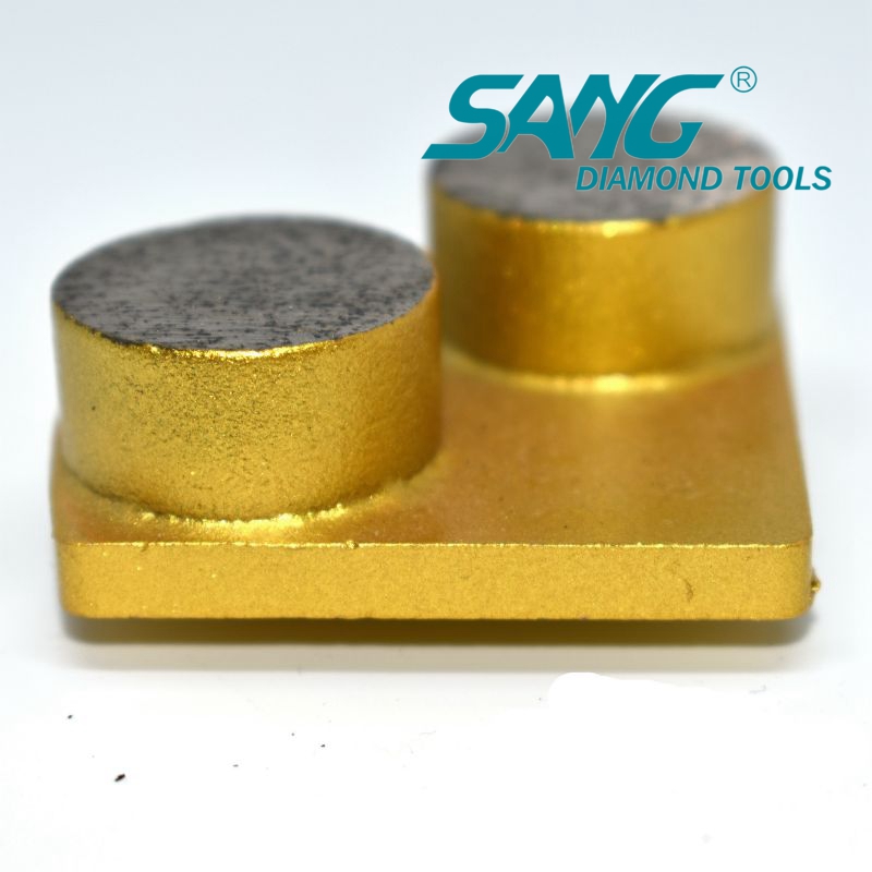 Redi Lock Segmentos dobles redondos de 30 gris herramientas de molienda de diamantes para zapatos de molienda de concreto