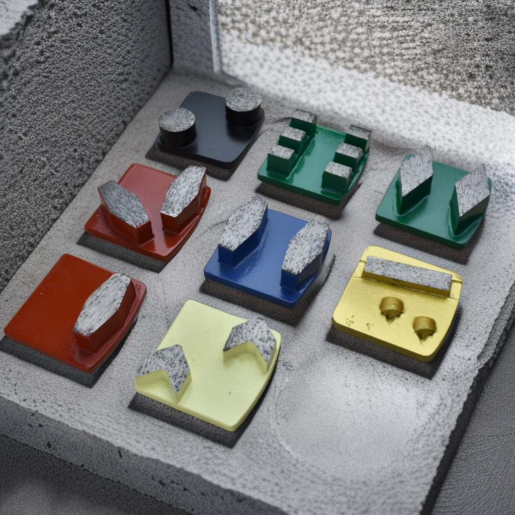 Cambio rápido Redi Lock Arrow Segment Diamond Rolling Shoes para Husqvarna Concrete Floor Grinder