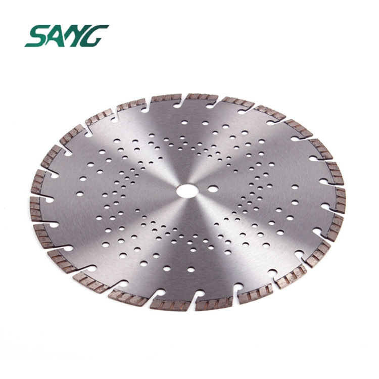 Hoja de sierra de corte de hormigón láser de diamante de 350 mm con segmento turbo