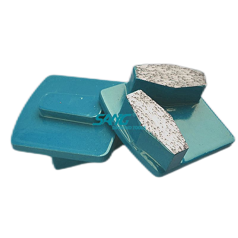 Redi Lock Double Hexagon Segment Diamond Rolling Shoes para concreto