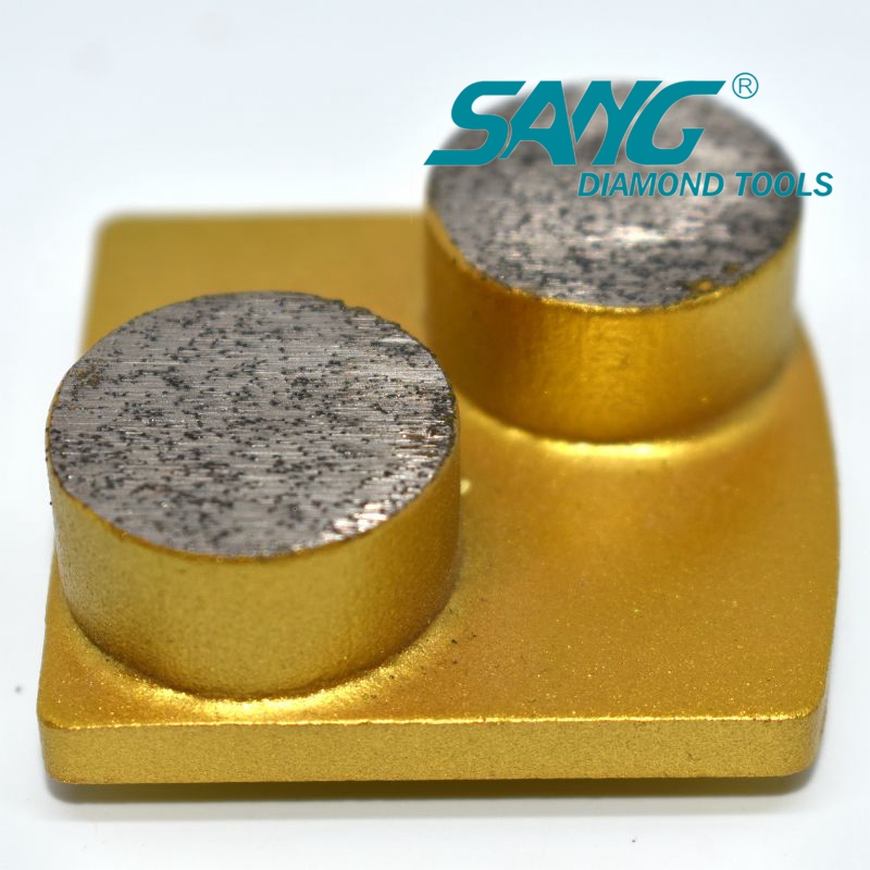 Redi Lock Segmentos dobles redondos de 30 gris herramientas de molienda de diamantes para zapatos de molienda de concreto