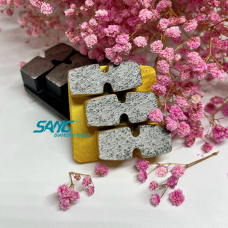 Redi Lock Diamond Diamonding Shoes con tres segmentos Herramientas de diamante para molinillos de concreto