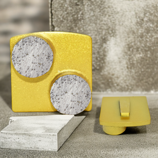 Redi Lock Segmentos dobles redondos de 30 gris herramientas de molienda de diamantes para zapatos de molienda de concreto