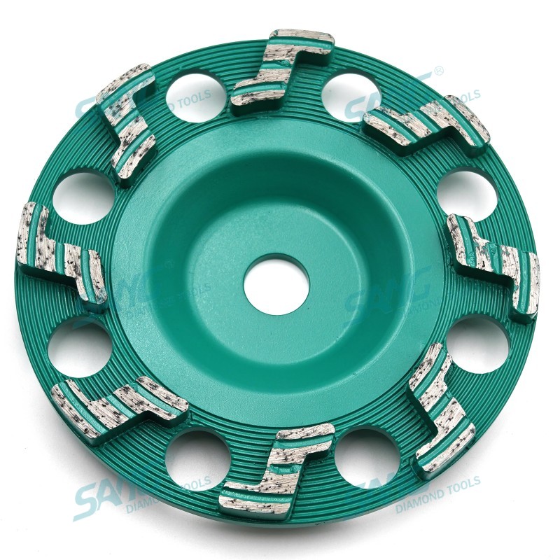 150 mm de 6 pulgadas de forma z Segmentos Diamante Bloque abrasivo de diamantes Volar de copa de molienda de diamantes para concreto