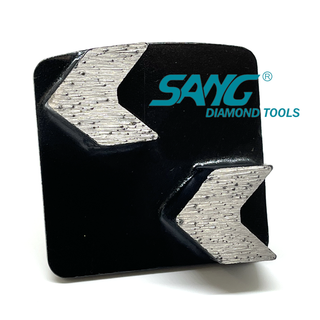 Cambio rápido Redi Lock Arrow Segment Diamond Rolling Shoes para Husqvarna Concrete Floor Grinder