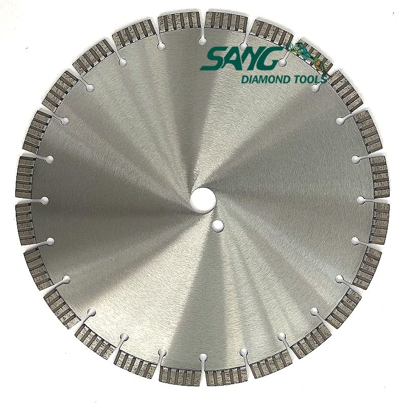 cuchilla de sierra de diamante turbo segmentada con láser para cortar concreto