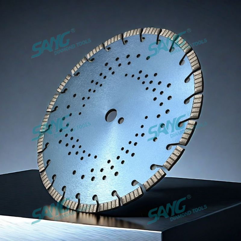 Hoja de sierra de diamante de soldadura por láser turbo de 350 mm para cortar concreto