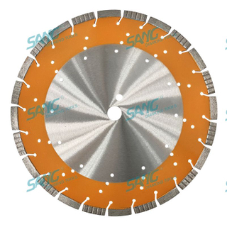 Hoja de sierra de diamante turbo segmentada láser láser de 14 pulgadas de 14 pulgadas para reforzar el concreto