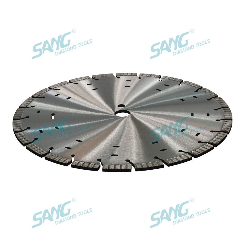 Cuchilla de corte de diamante turbo segmentado con láser soldado de 14 pulgadas para hormigón para concreto