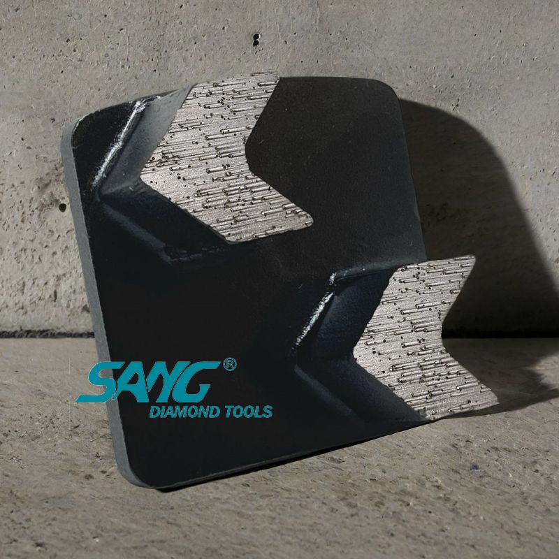 Cambio rápido Redi Lock Arrow Segment Diamond Rolling Shoes para Husqvarna Concrete Floor Grinder