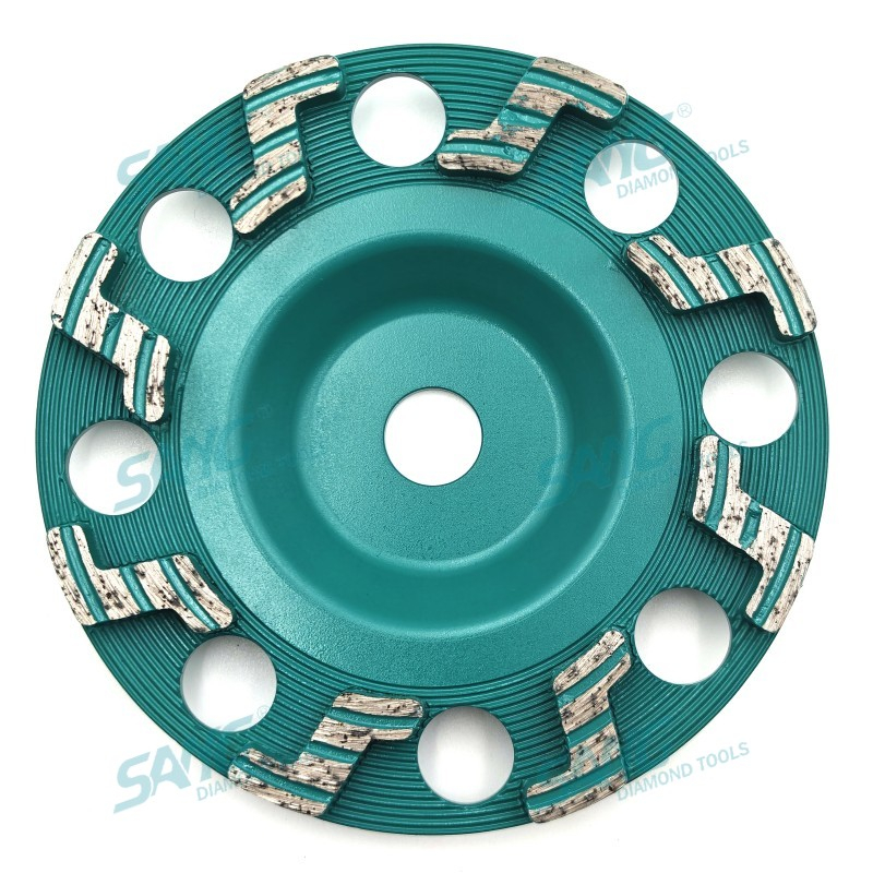 150 mm de 6 pulgadas de forma z Segmentos Diamante Bloque abrasivo de diamantes Volar de copa de molienda de diamantes para concreto