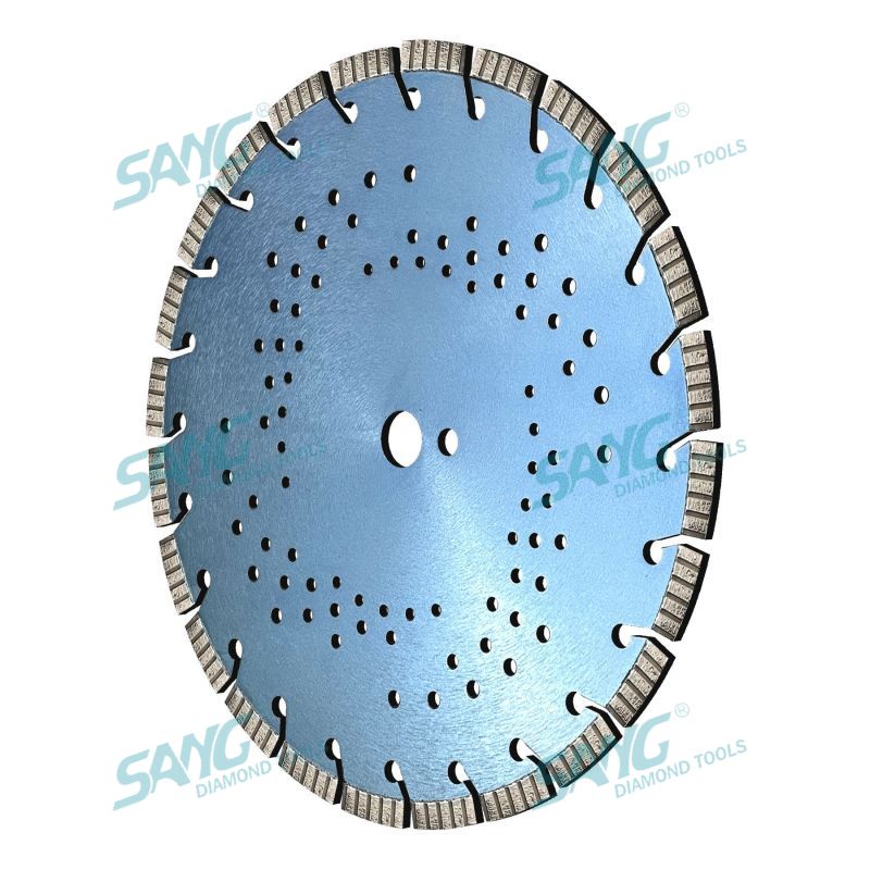Hoja de sierra de diamante de soldadura por láser turbo de 350 mm para cortar concreto