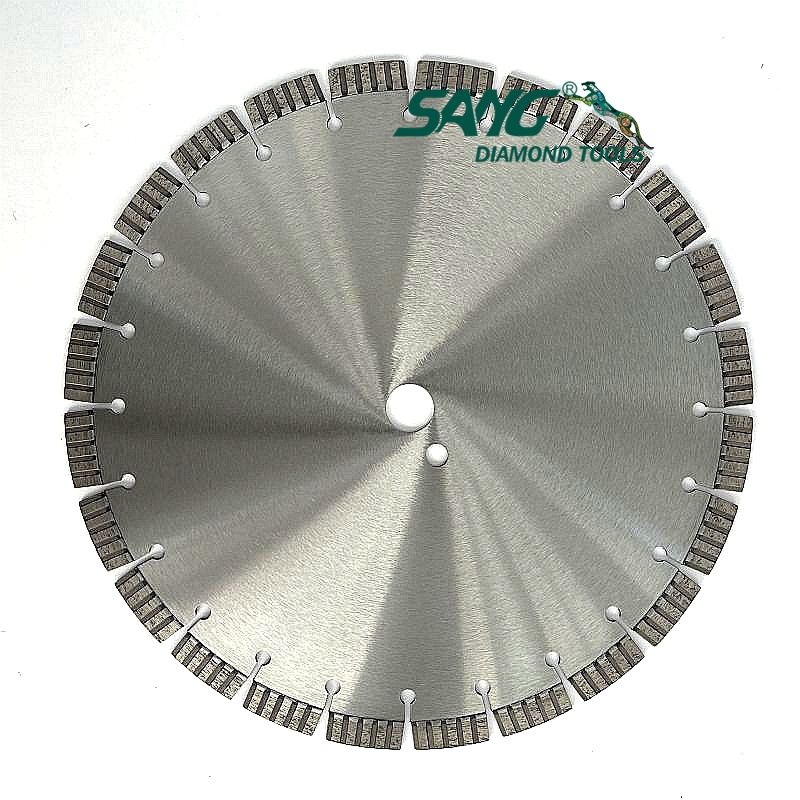 cuchilla de sierra de diamante turbo segmentada con láser para cortar concreto