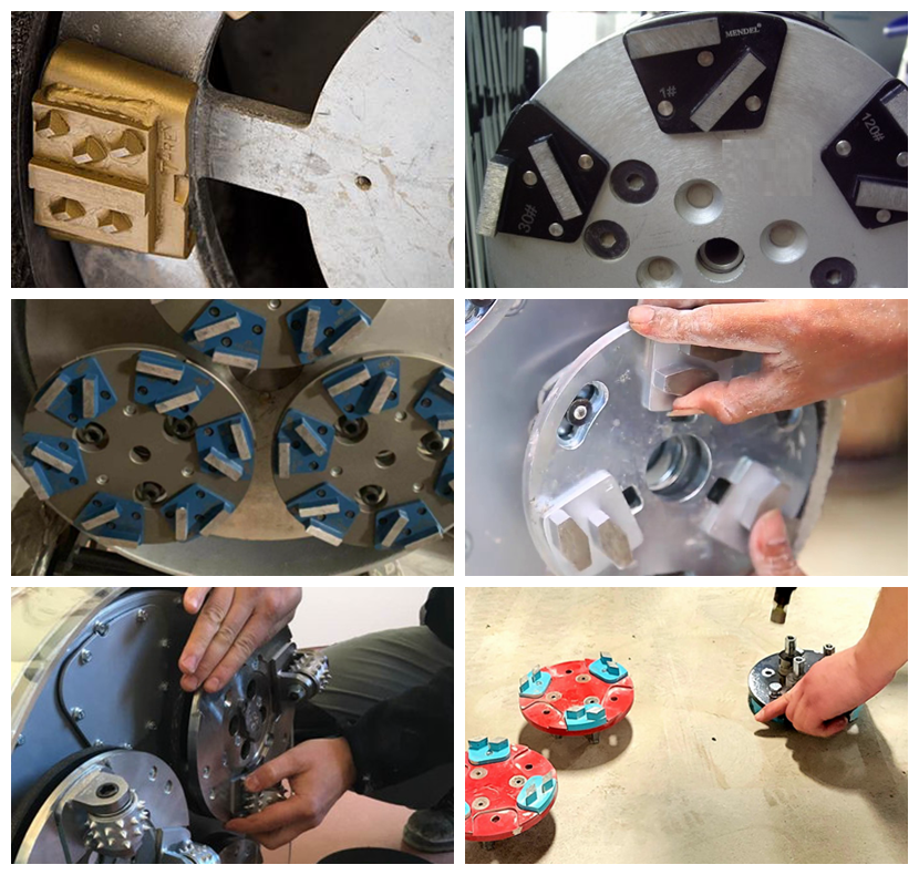 Segmentos de molienda de trapezoides PCD de venta en caliente Bloque de molienda OEM DISCO DE MOLLACIÓN DE DIAMANDO CONSEJO PARA PISO DE CONCRIGO