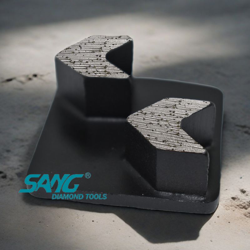 Cambio rápido Redi Lock Arrow Segment Diamond Rolling Shoes para Husqvarna Concrete Floor Grinder