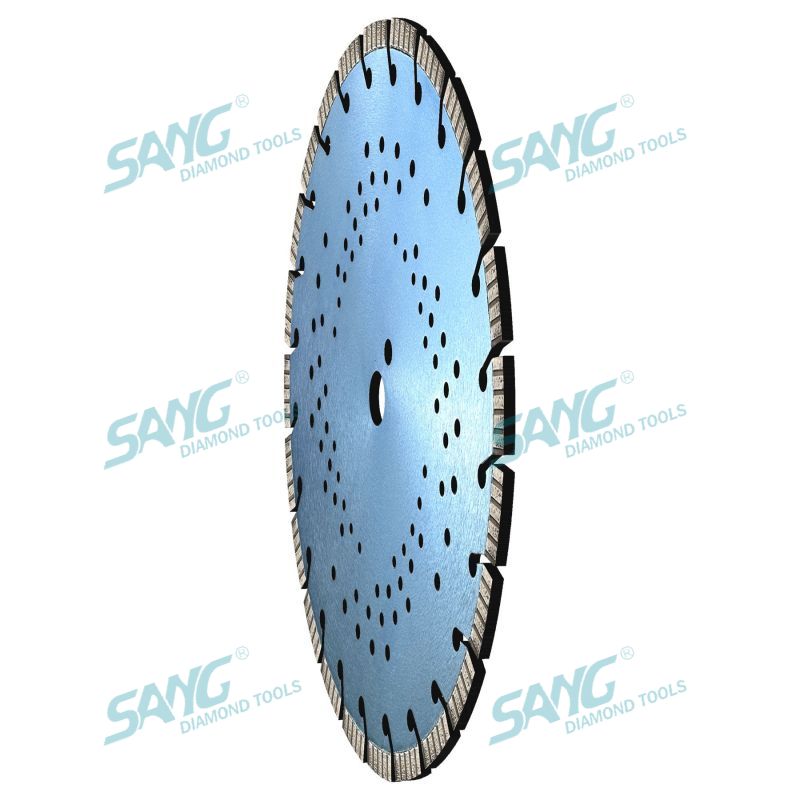 Hoja de sierra de diamante de soldadura por láser turbo de 350 mm para cortar concreto