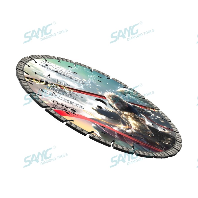 Sang Herramientas 350 mm de 400 mm segmento Cortador de hormigón de hormigón Disco de disco láser Diamante soldado cuchilla de sierra para corte de concreto duro