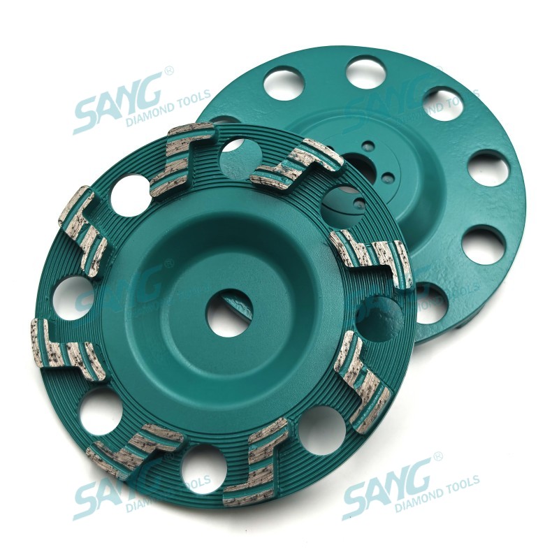 150 mm de 6 pulgadas de forma z Segmentos Diamante Bloque abrasivo de diamantes Volar de copa de molienda de diamantes para concreto