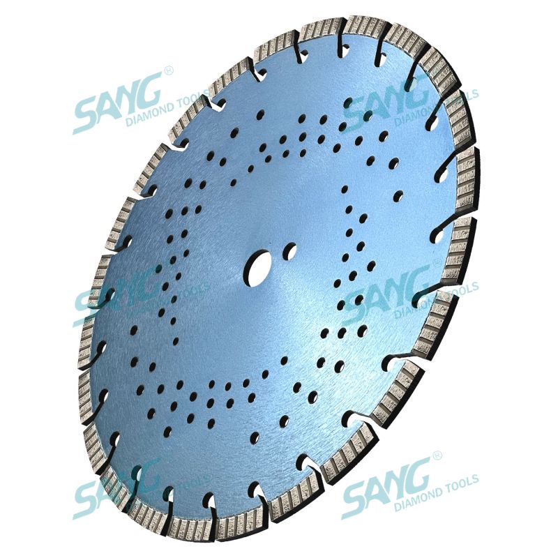 Hoja de sierra de diamante de soldadura por láser turbo de 350 mm para cortar concreto
