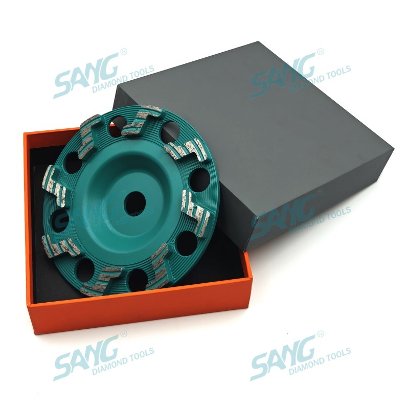 150 mm de 6 pulgadas de forma z Segmentos Diamante Bloque abrasivo de diamantes Volar de copa de molienda de diamantes para concreto